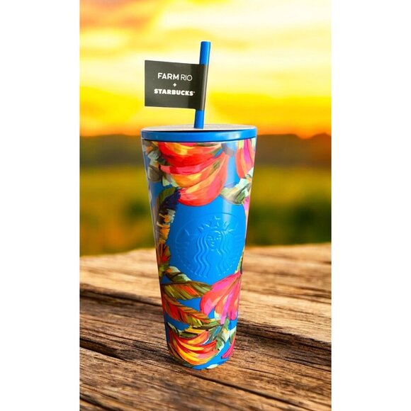 Starbucks Farm Rio Summer 2025 Tropical Blue Banana Vibrant Mix NWT 24 Oz - Picture 2 of 8